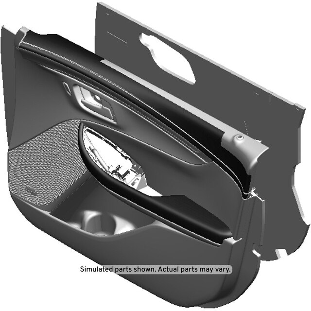 GM Genuine Parts Jet Black Front Passenger Side Door Trim