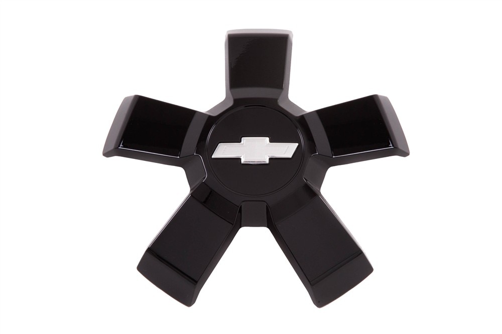 GM Genuine Parts Button Style Center Cap in Aluminum with Wheel Spoke Inserts and Bowtie Logo