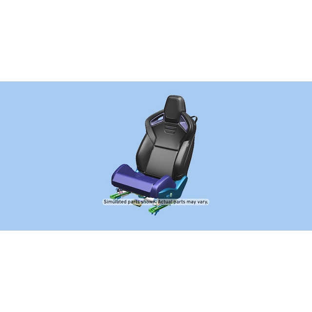 GM Genuine Parts Driver Side Seat in Black with Recaro Stone Threading, Buckle, Covers, Bezel, and Handle