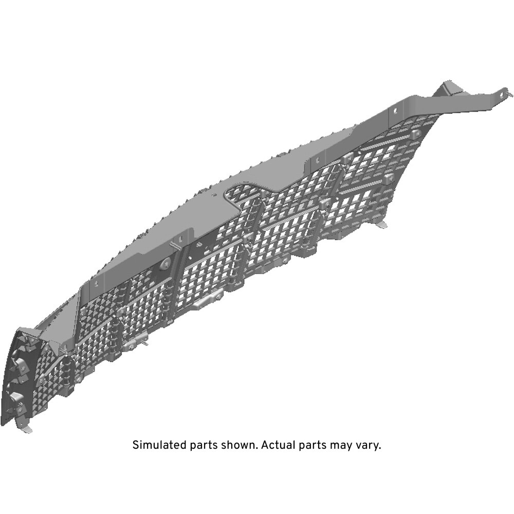 GM Genuine Parts Light Silver Front Upper Grille with Bolts and Crest and Wreath Emblem