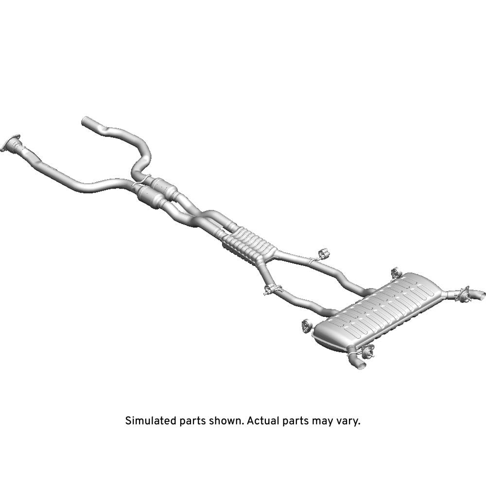 GM Genuine Parts Muffler Assembly with 3-Way Catalytic Converter, Pipe, Insulators, and Brackets