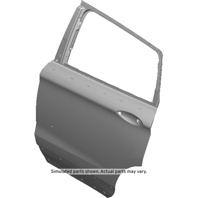 GM Genuine Parts Rear Driver Side Door with Reinforcements, Stiffener, Plates, Deadener, Window Frame, and Bar