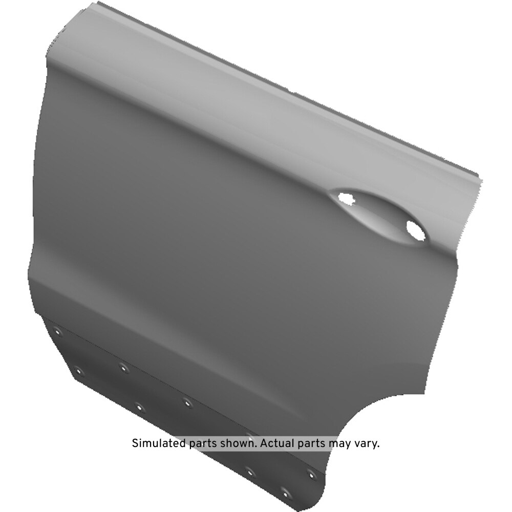 GM Genuine Parts Driver Side Rear Outer Door Panel with Stiffener and Deadener