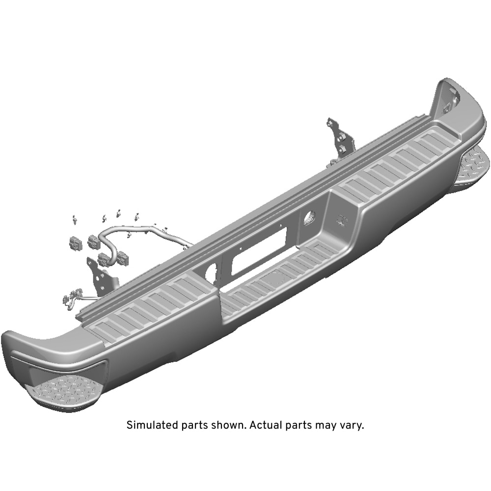 GM Genuine Parts Bright Chrome Rear Bumper Impact Bar | 23154015