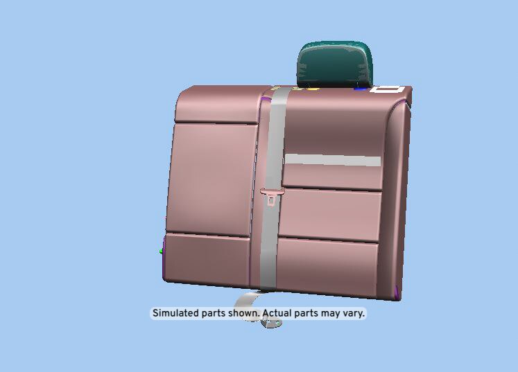 GM Genuine Parts Dark Titanium Rear Driver Side Seat Back Cushion Assembly