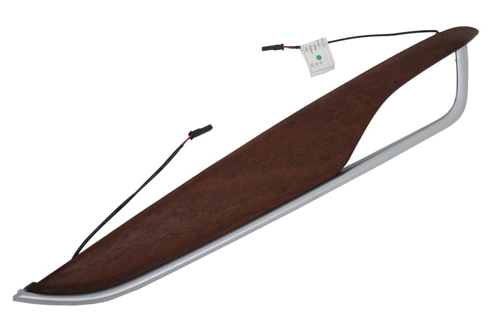 GM Genuine Parts Figured Sapele Open Pore Rear Driver Side Door Trim Panel Applique