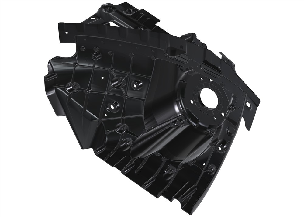 GM Genuine Parts Passenger Side Wheelhouse Panel Assembly with Rivets, Extensions, Bracket, and Gutter