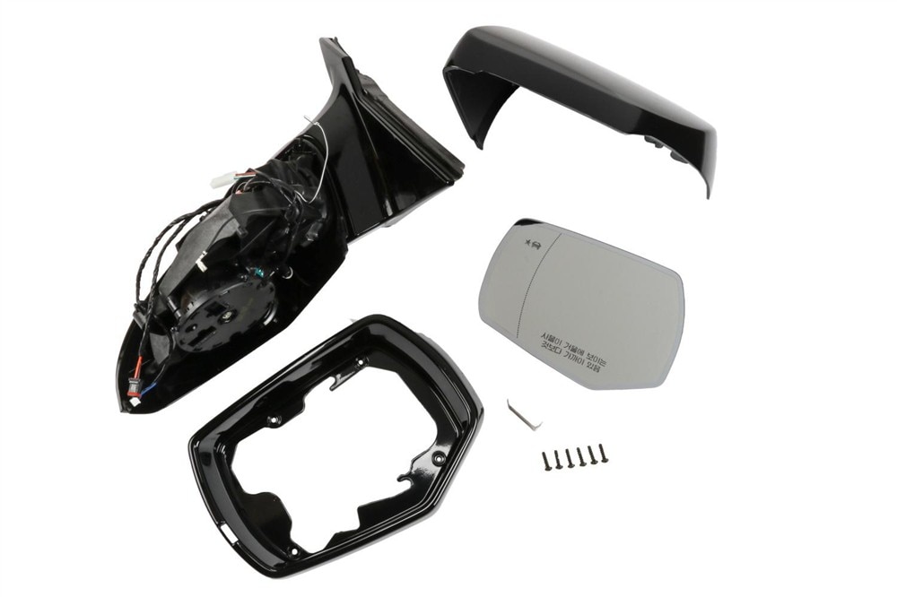 GM Genuine Parts Driver Side Door Mirror Kit with Molding, Cover, Bezel, and Bolts