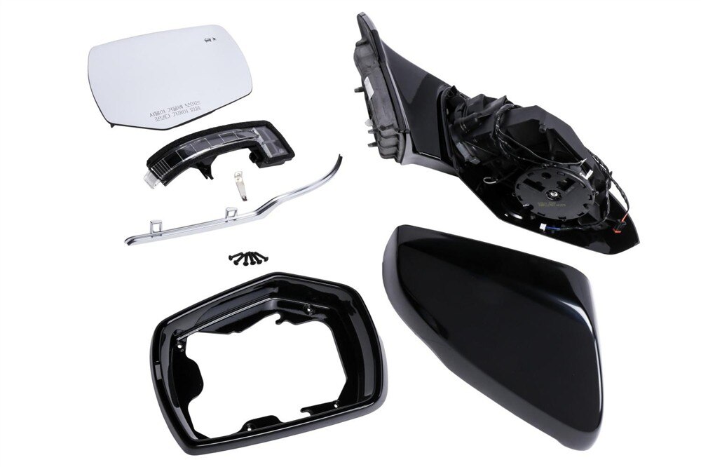 GM Genuine Parts Passenger Side Door Mirror Kit with Housing, Molding, Cover, Bezel, and Bolts
