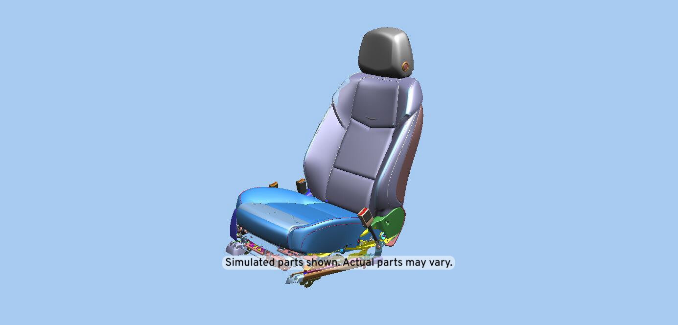 GM Genuine Parts Morello Red Base Sauvage Passenger Seat