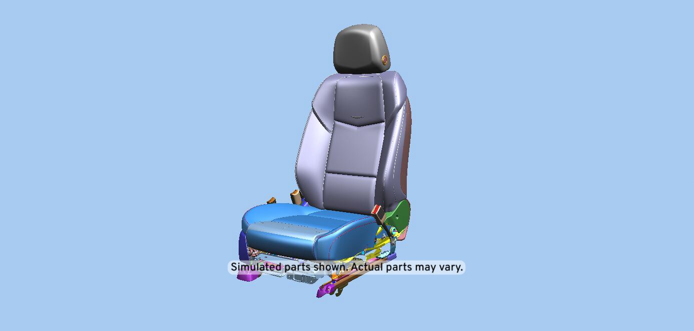GM Genuine Parts Morello Red Base Sauvage Passenger Seat