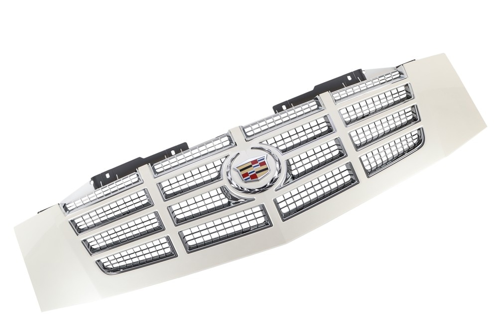 GM Genuine Parts White Diamond Front Grille with Crest and Wreath Emblem