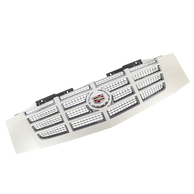 GM Genuine Parts White Diamond Front Grille with Crest and Wreath Emblem