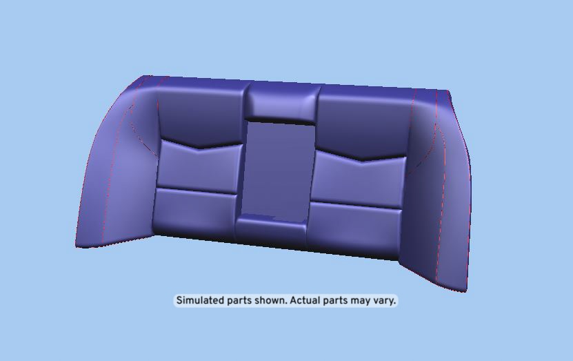 GM Genuine Parts Caramel Tan Rear Seat Back Cushion Cover