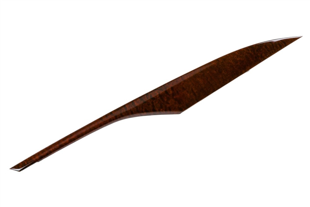 GM Genuine Parts Front Passenger Side Door Trim Panel Applique in Natural Sapele High Gloss