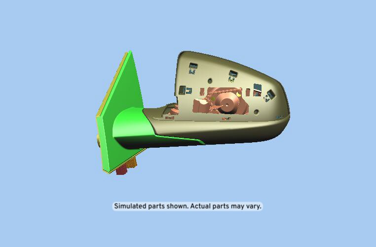 GM Genuine Parts Black Driver Side Door Mirror without Cover