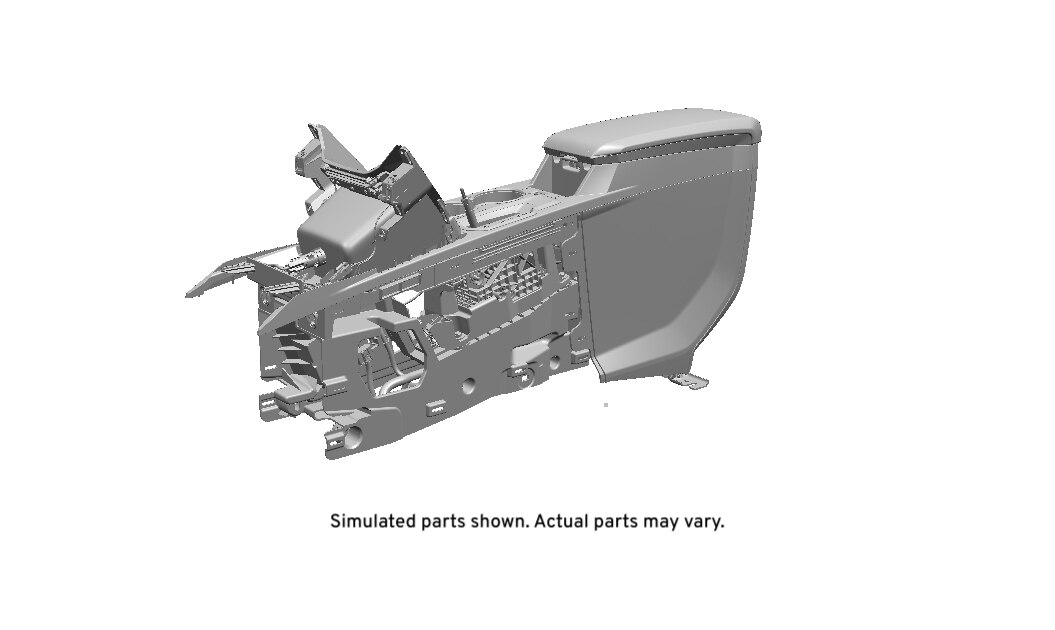 GM Genuine Parts Jet Black Front Floor Console