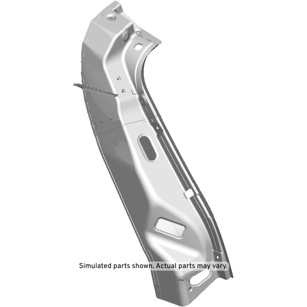 GM Genuine Parts Driver Side Back Outer Body Pillar with Reinforcements, Baffles, and Plate