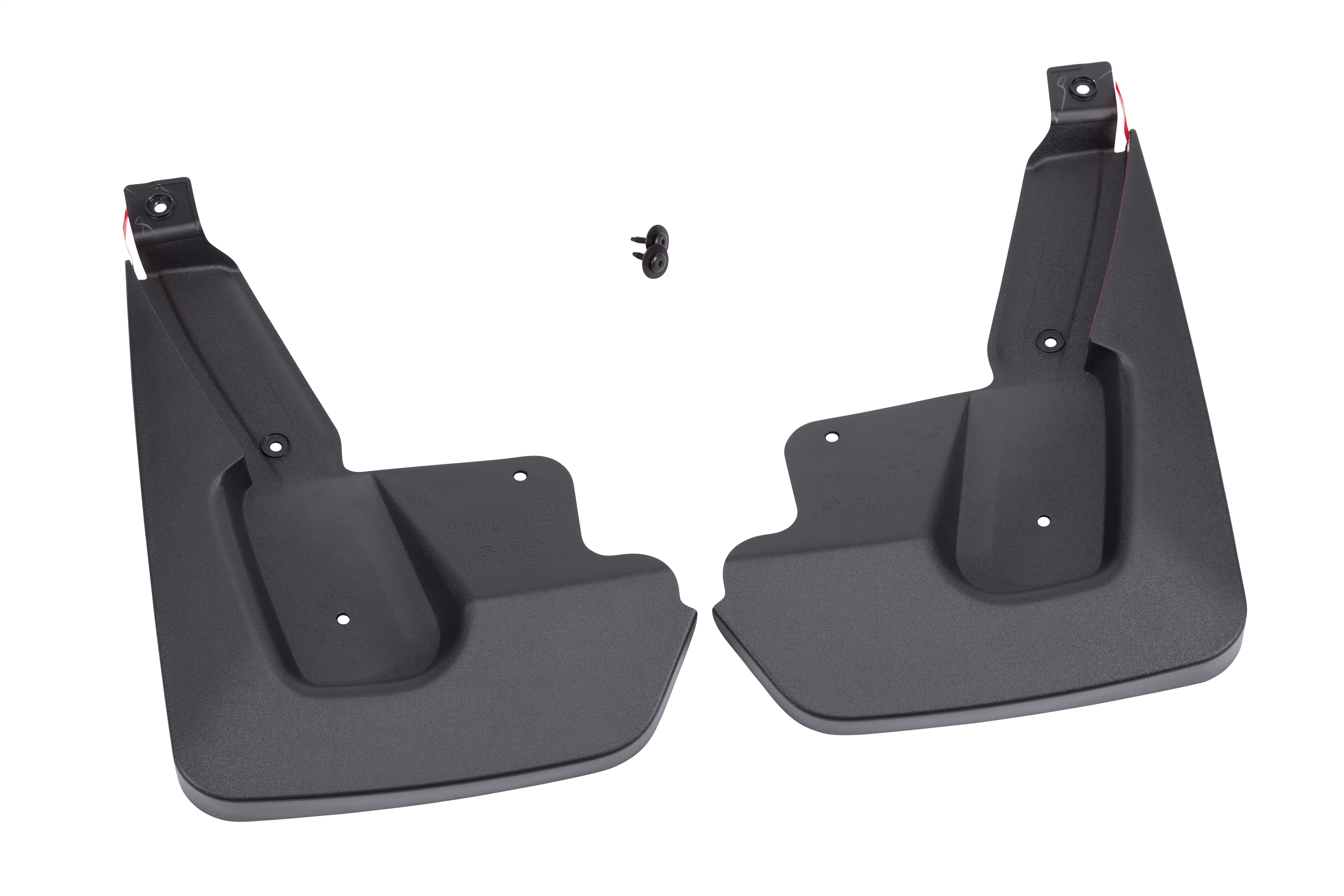 Cadillac Front Molded Splash Guards in Black | 23228521 | Cadillac