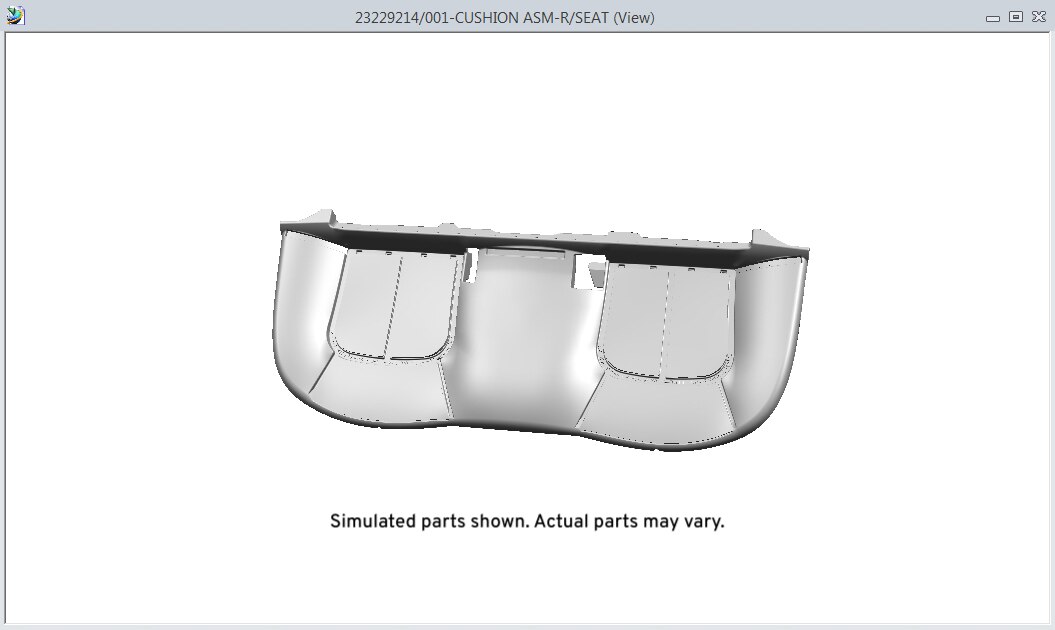 GM Genuine Parts Light Neutral Rear Seat Cushion