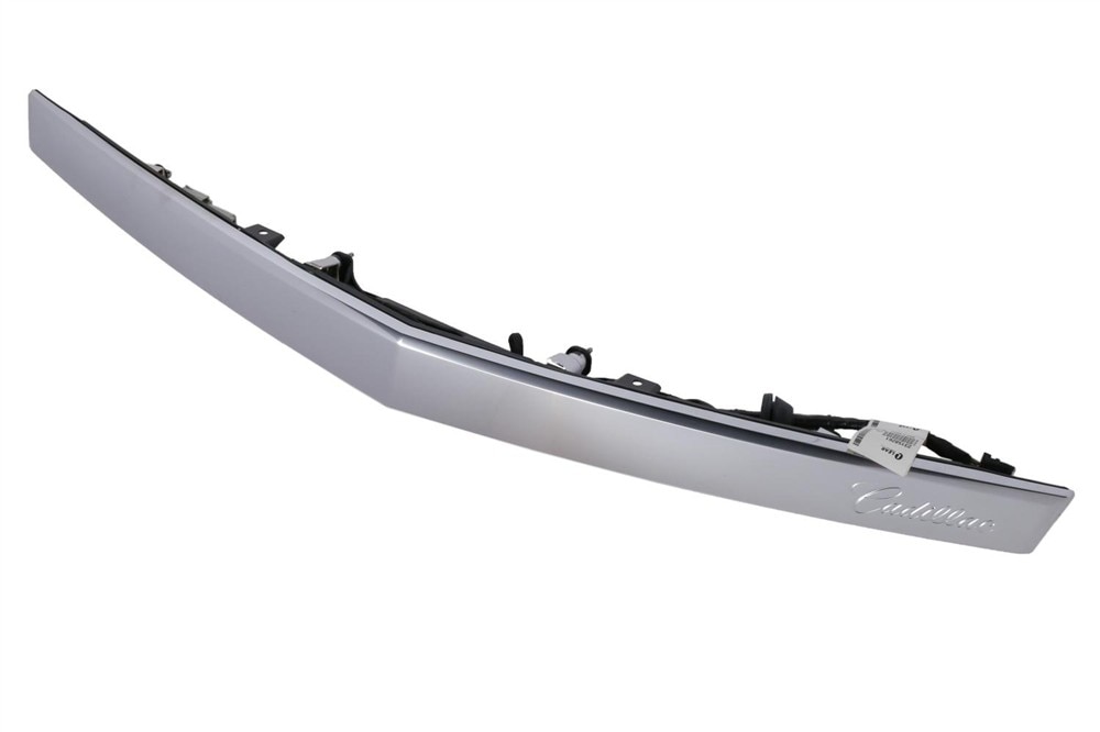 GM Genuine Parts Galvano Silver Rear Closure Center Applique with License Plate Lamp