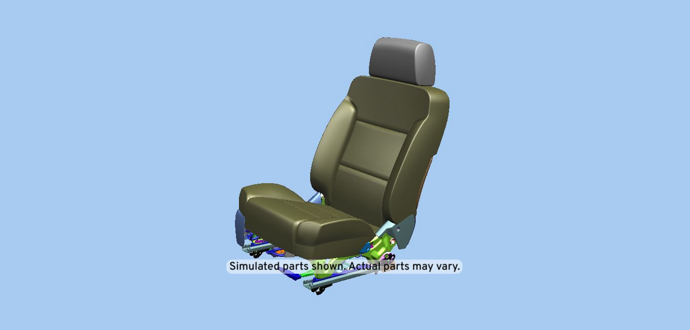 GM Genuine Parts Jet Black Passenger Seat