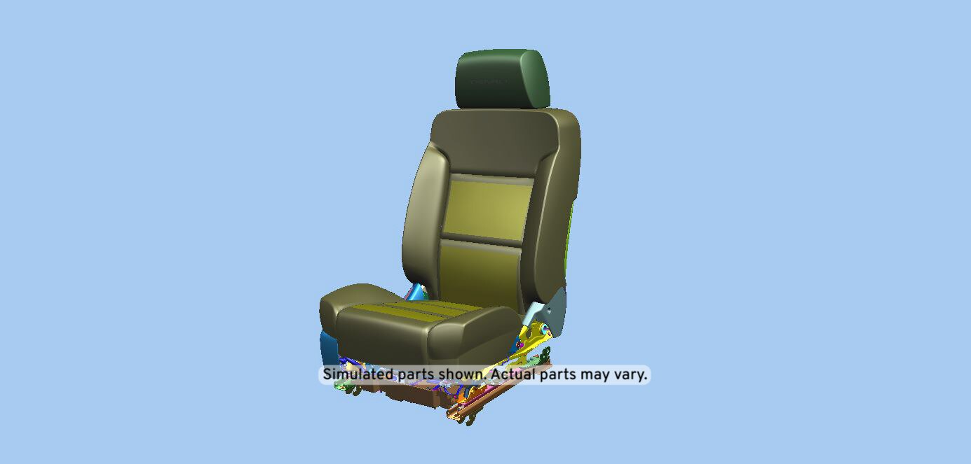 GM Genuine Parts Jet Black Passenger Seat