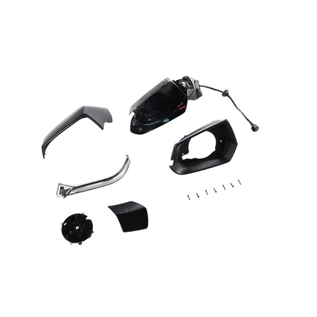 GM Genuine Parts Driver Side Door Mirror Kit with Actuator, Cover, Bezel, and Bolts