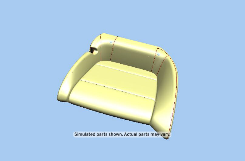 GM Genuine Parts Light Platinum Rear Driver Side Seat Cushion Cover