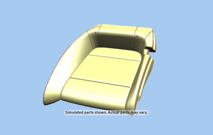 GM Genuine Parts Light Platinum Rear Passenger Side Seat Cushion Cover