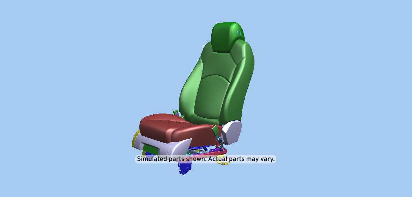 GM Genuine Parts Light Titanium Passenger Seat