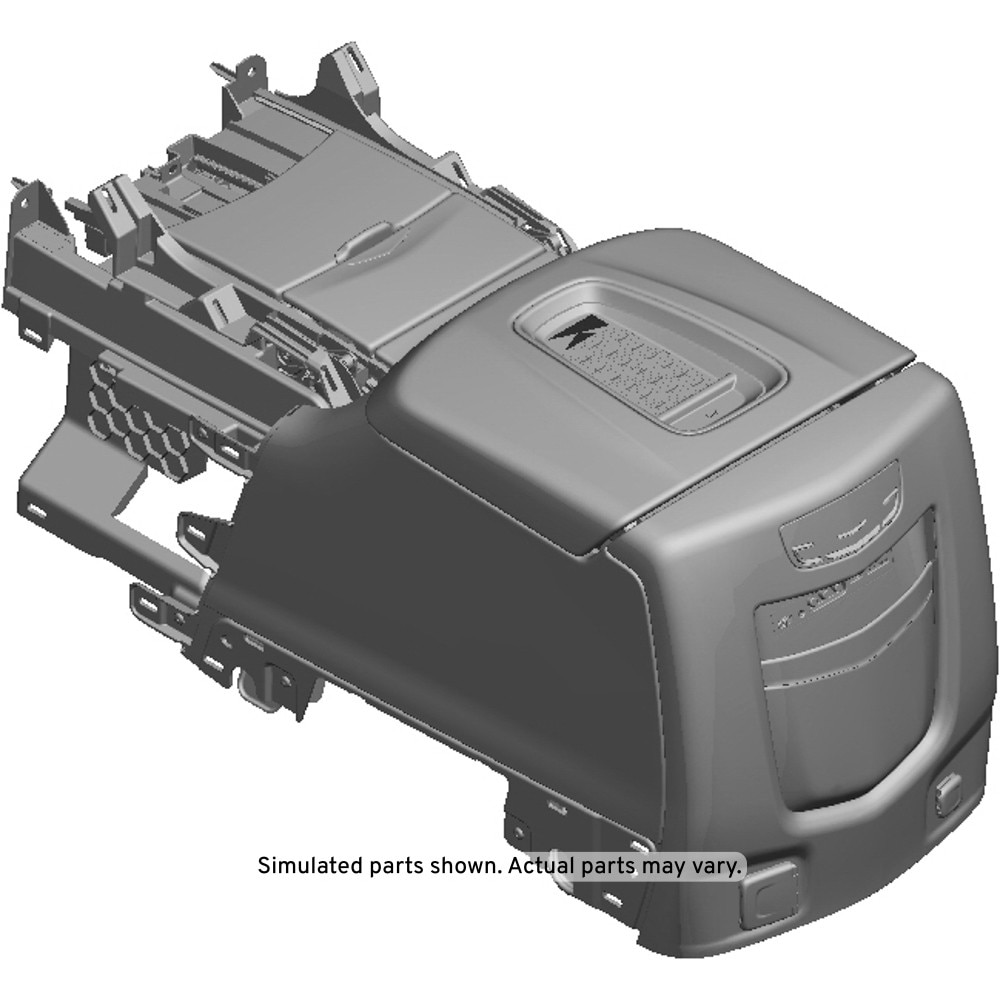 GM Genuine Parts Jet Black Front Floor Console