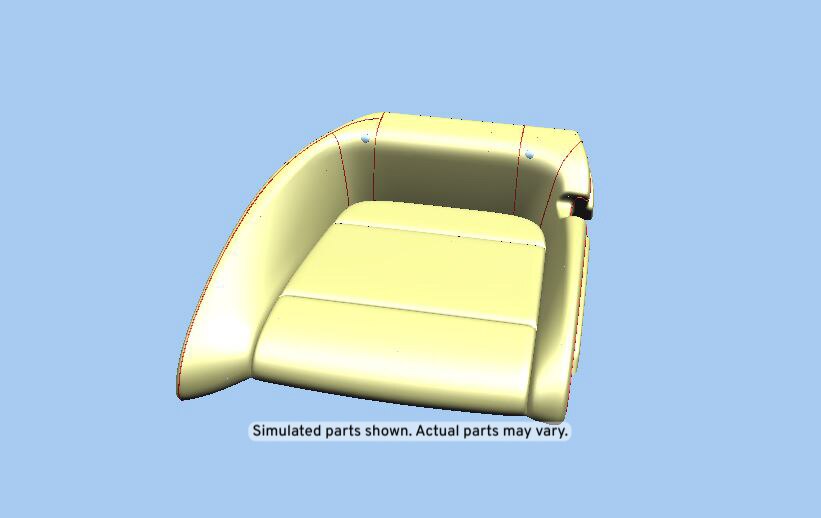GM Genuine Parts Jet Black Rear Passenger Side Seat Cushion Cover