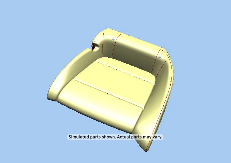 GM Genuine Parts Jet Black Rear Driver Side Seat Cushion Cover