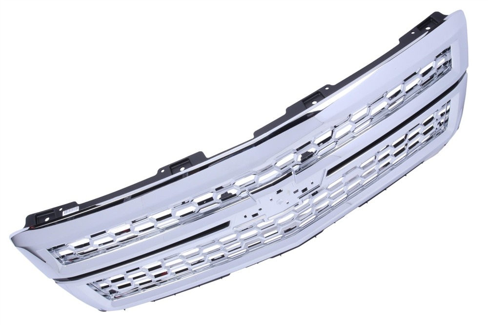 GM Genuine Parts Front Grille in Chrome with Chrome Mesh and Chrome Surround without Emblem