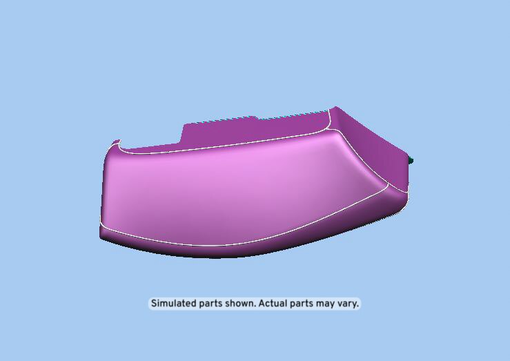 GM Genuine Parts Jet Black Rear Driver Side Seat Back Bolster