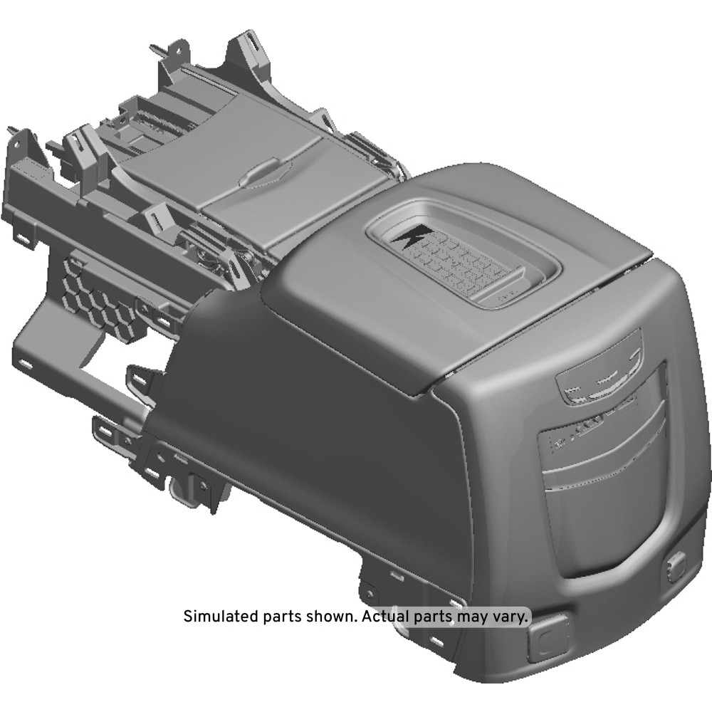 GM Genuine Parts Jet Black Front Floor Console