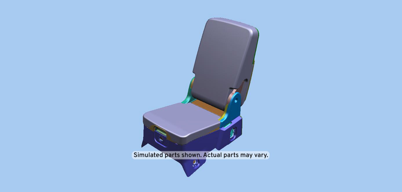 GM Genuine Parts Jet Black Front Center Seat