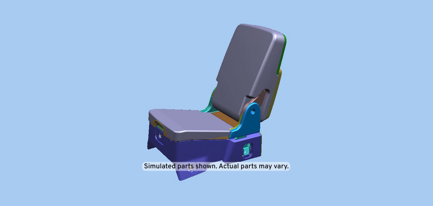 GM Genuine Parts Dark Ash Gray Front Center Seat