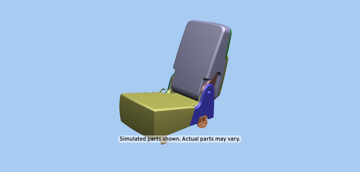 GM Genuine Parts Dark Ash Gray Front Center Seat