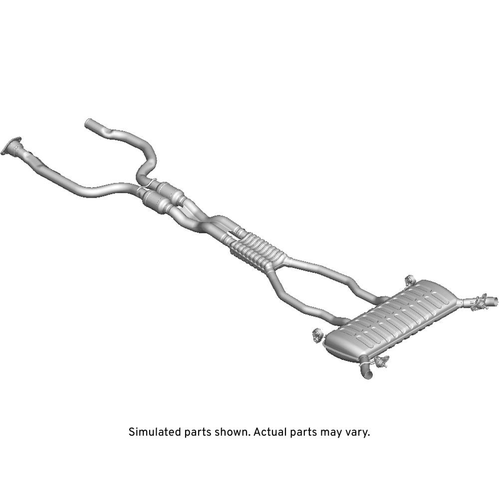 GM Genuine Parts Exhaust Muffler Assembly with 3-Way Catalytic Converter, Pipes, Shield, and Insulator