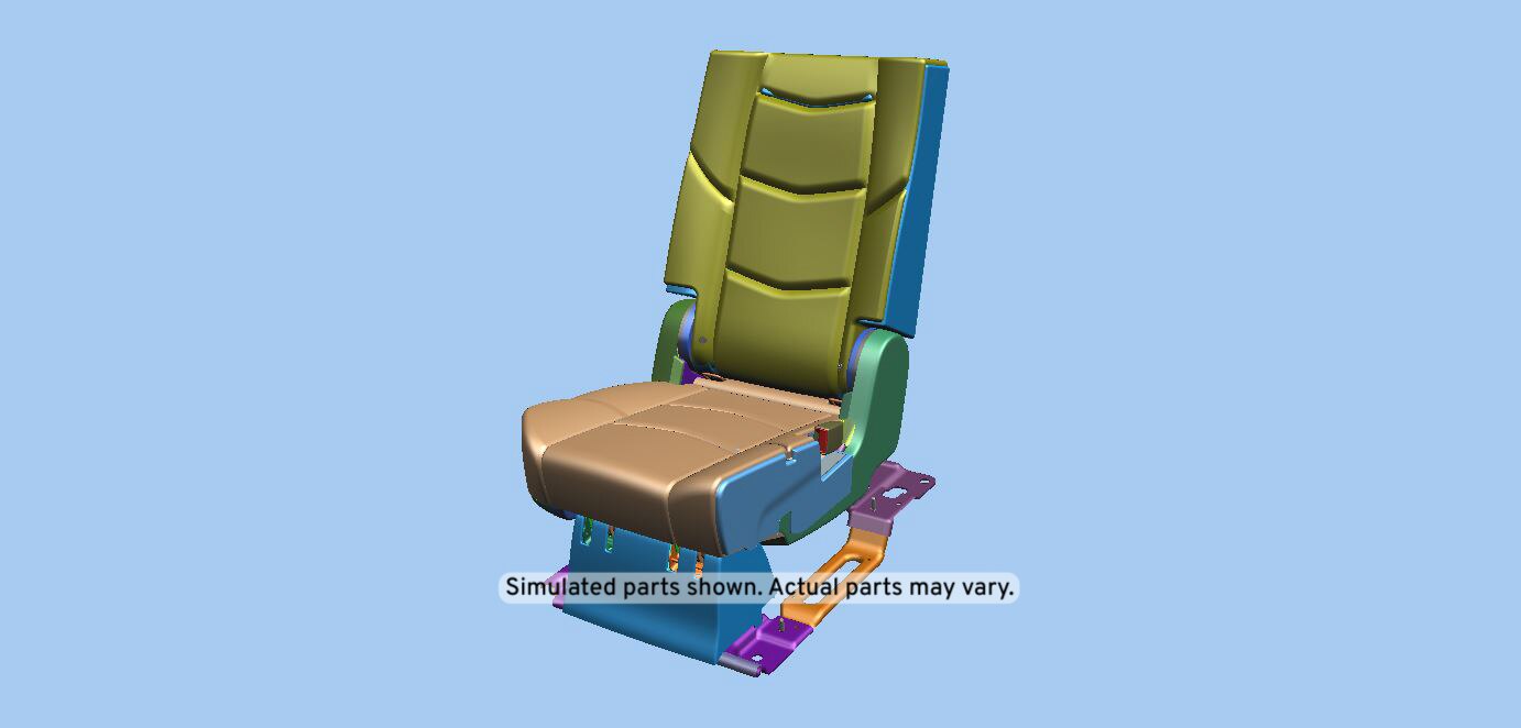 GM Genuine Parts Shale Rear Passenger Side Seat