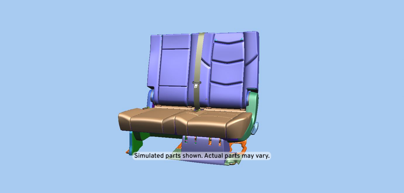 GM Genuine Parts Shale Rear Driver Side Seat