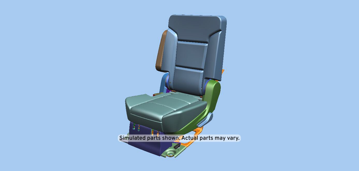 GM Genuine Parts Jet Black Rear Driver Side Seat