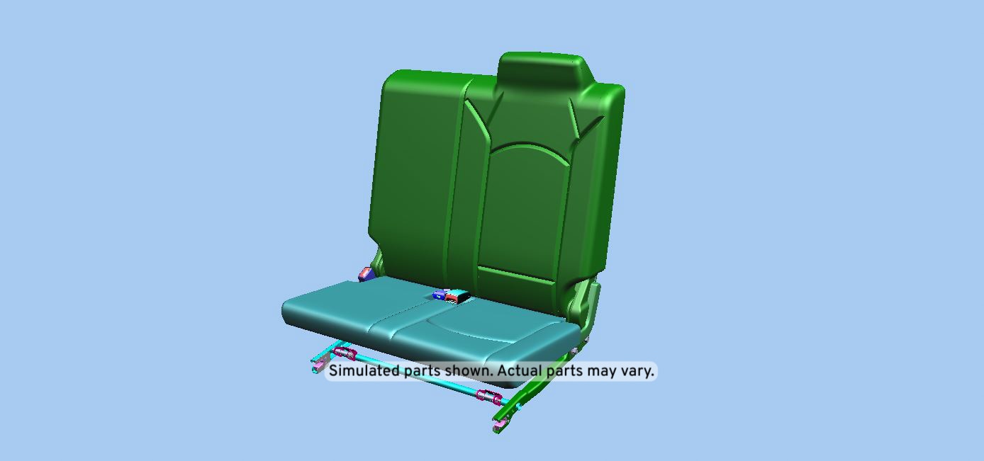 GM Genuine Parts Light Titanium 3rd Row Driver Side Seat