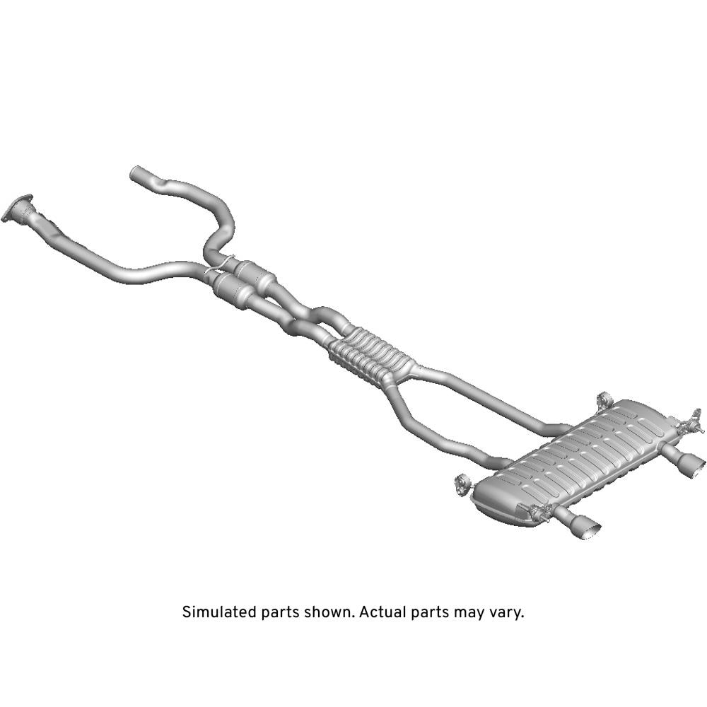 GM Genuine Parts Exhaust Muffler Assembly with Catalytic Converter, Pipes, and Insulators