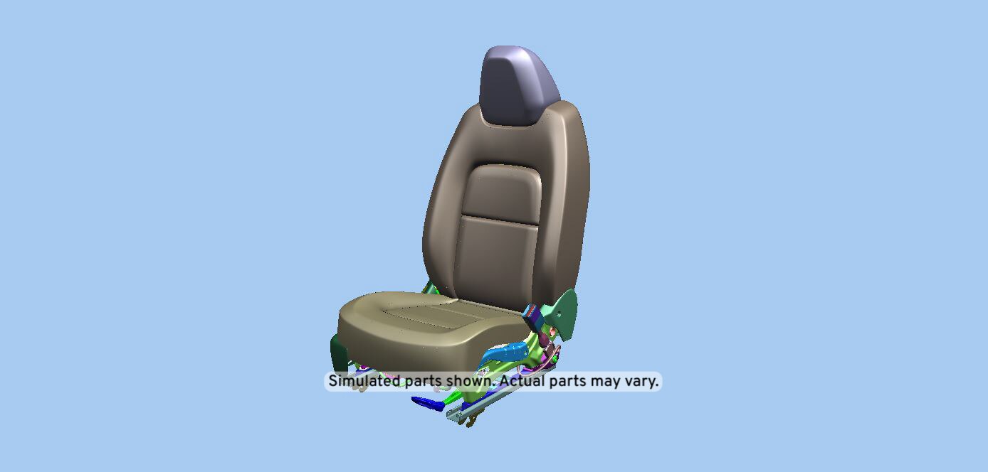 GM Genuine Parts Dark Ash Gray Passenger Seat