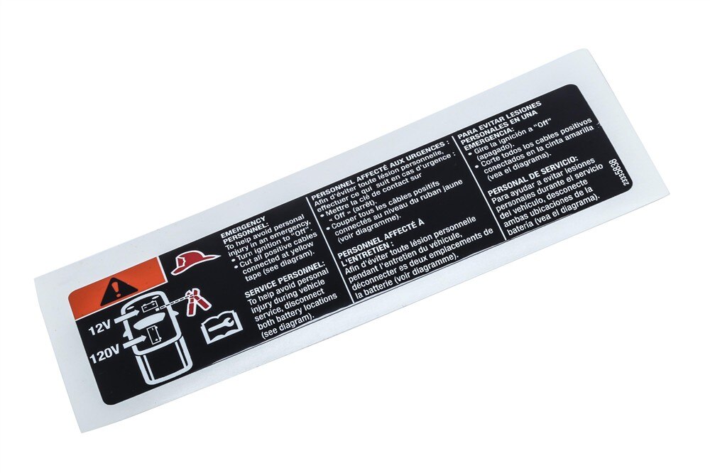 GM Genuine Parts Battery Warning Label