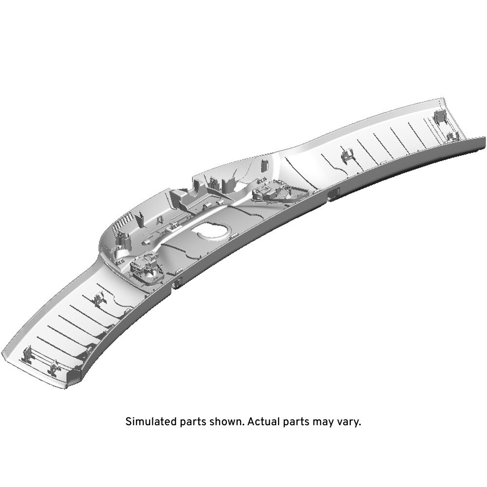 GM Genuine Parts Light Ash Gray Windshield Upper Garnish Molding
