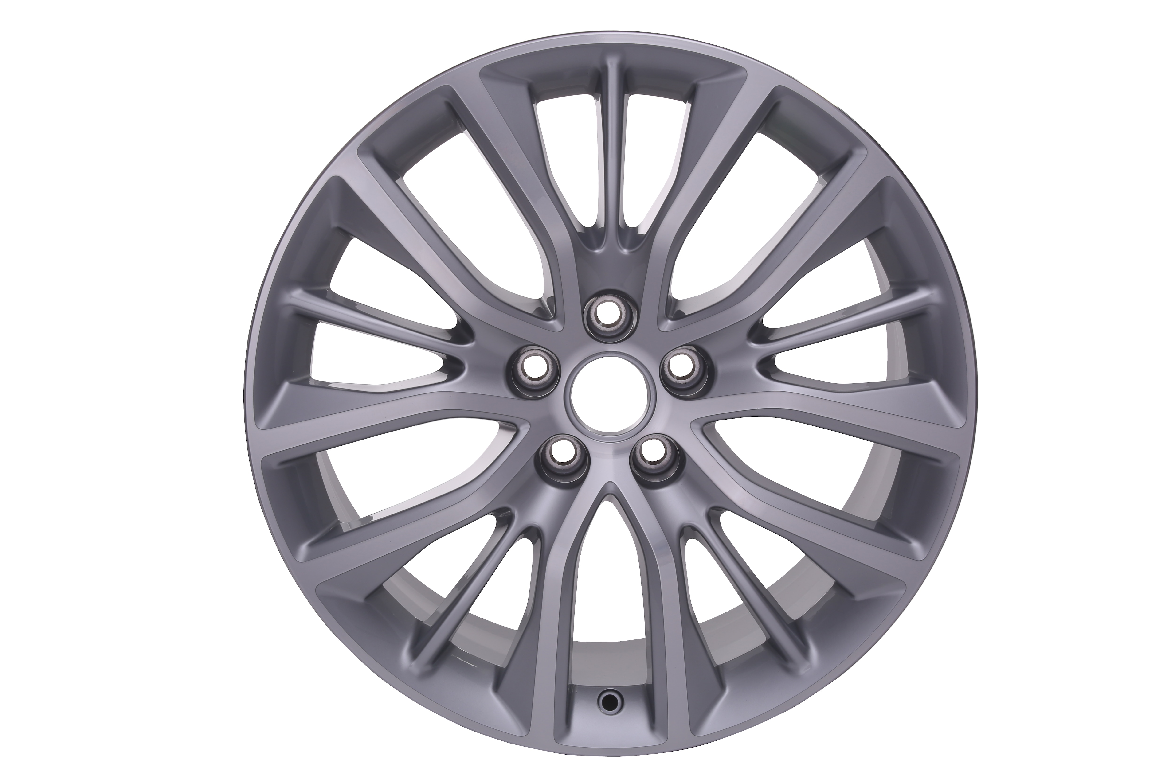 19x8-Inch Aluminum 5-Split-Spoke Front Wheel in Machined Face Ultra Bright Finish